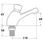 Deva Non Concussive Pre-Set Basin Taps