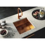 Ellsi Elite 1 Bowl Stainless Steel Kitchen Sink & Waste Copper