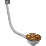 Ellsi Elite Basket Strainer with Rectangular Overflow Copper