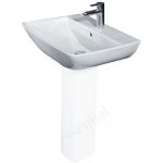 Essential Jasmine Pedestal Basin Only 600mm 1 Tap Hole White