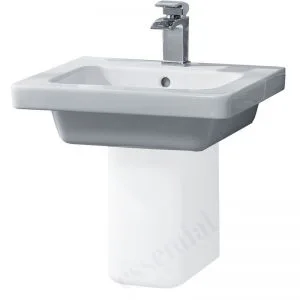 Essential Ivy Pedestal Basin Only 500mm 1 Tap Hole White