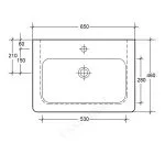 Essential Ivy Pedestal Basin Only 650mm 1 Tap Hole White