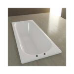 Essential 1700x700mm Single Ended Steel Anti-Slip Bath 2 Tap Holes