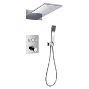 Flova GoClick Thermostatic Shower Set with Rainshower & Handshower Kit