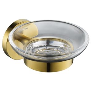 Flova Coco Glass Soap Dish Brushed Gold