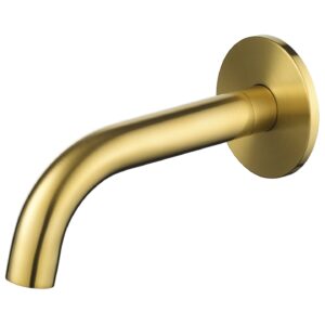 Flova 170mm Wall Mounted Bath Spout Brushed Gold