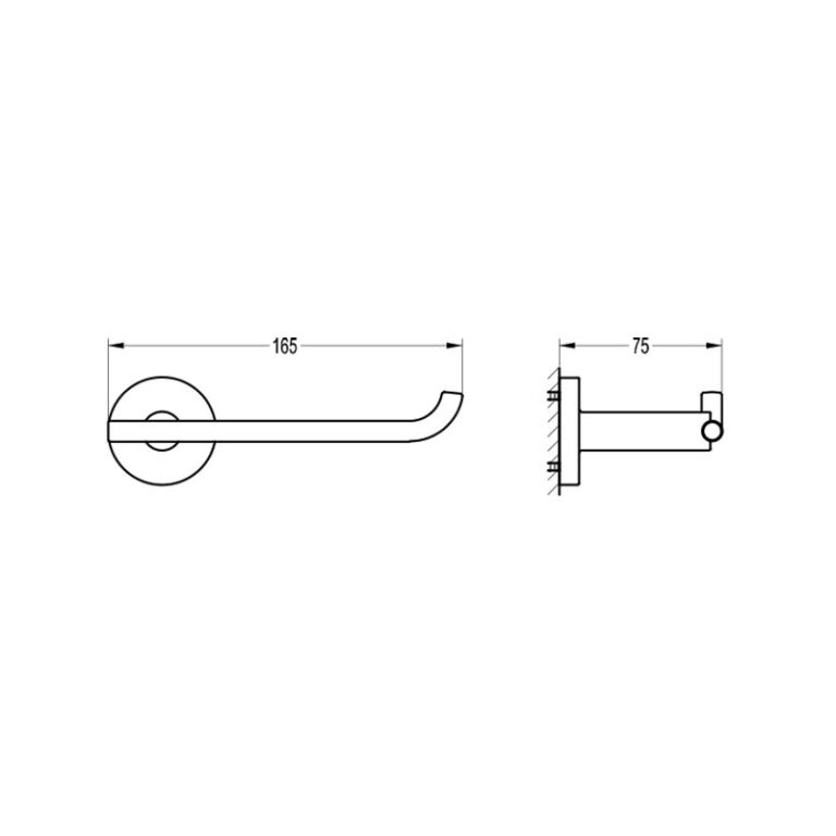 Flova Coco Toilet Roll Bar Brushed Nickel BN-CO8907-1