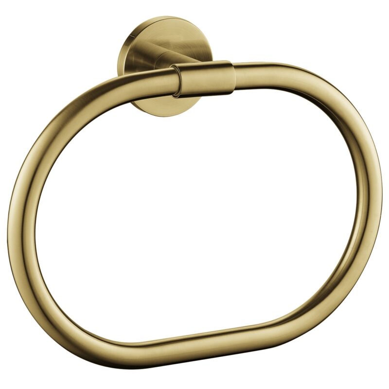 Flova Coco Towel Ring Brushed Brass