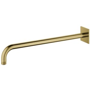 Flova Wall Mounted 400mm Shower Arm Square Brushed Brass