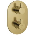 Flova Smart Round SmartBOX Finishing Set Brushed Brass