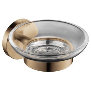 Flova Coco Glass Soap Dish Brushed Bronze