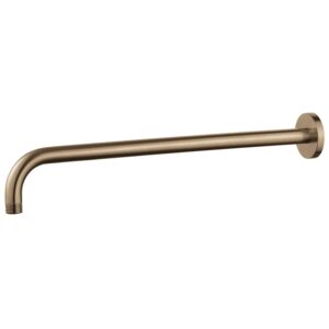 Flova Wall Mounted 400mm Shower Arm Round Plate Brushed Bronze