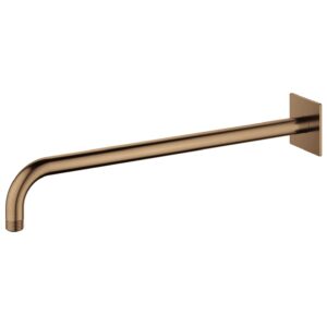 Flova Wall Mounted 400mm Shower Arm Square Plate Brushed Bronze