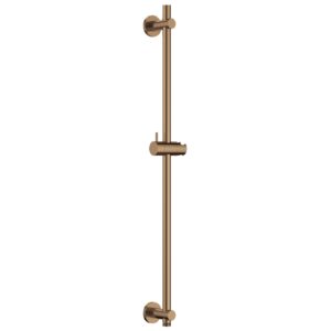 Flova Slide Rail with Integral Wall Outlet Round Plate Brushed Bronze