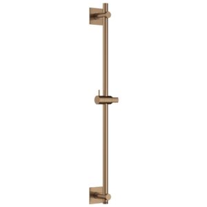 Flova Slide Rail with Integral Wall Outlet Square Plate Brushed Bronze