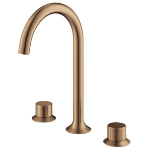 Flova Moonlight 3-Hole Deck Mounted Basin Mixer Brushed Bronze