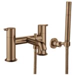 Flova Moonlight 2-Hole Deck Mounted Bath Shower Mixer Brushed Bronze