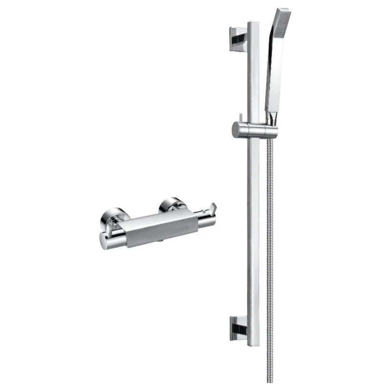 Flova Str8 Thermostatic Bar Valve with Slide Rail Kit & Easy Fix Kit