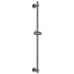 Flova Slide Rail with Integral Wall Outlet Round Plate Gun Metal