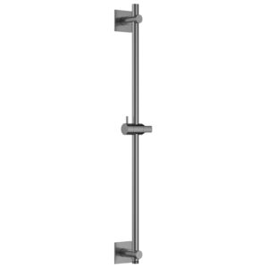 Flova Slide Rail with Integral Wall Outlet Square Plate Gun Metal