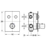 Flova Concealed Thermostatic GoClick 2 Outlet Valve