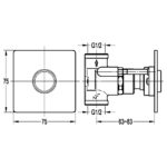 Flova GoClick Concealed On/Off Valve Square Plate