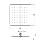 Flova 250mm Slimline Square Rainshower