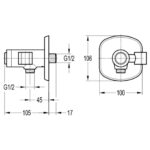 Flova GoClick Handset Holder with Flow Control Oval