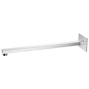 Flova Square Wall Mounted 400mm Shower Arm Square Plate Chrome