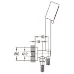 Flova GoClick Slide with Integral Wall Outlet & On/Off Control