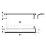 Flova Lynn Glass Shelf 575mm