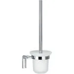 Flova Lynn Toilet Brush with Steel Handle & Glass Holder