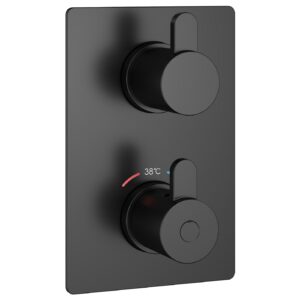 Flova Smart Square SmartBOX Shower Valve Finishing Set Matt Black