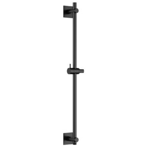 Flova Slide Rail with Integral Wall Outlet Square Matt Black