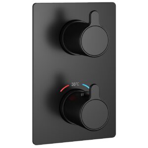 Flova Moonlight Square SmartBOX Shower Finishing Set Matt Black