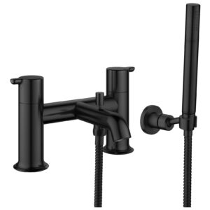 Flova Moonlight 2-Hole Deck Mounted Bath Shower Mixer Matt Black