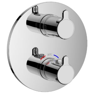 Flova Moonlight Round SmartBOX Shower Valve Finishing Set Chrome