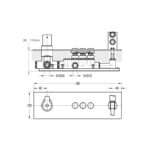 Flova Spring 3-Outlet Horizontal GoClick Valve with Flow Control