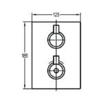 Flova Str8 Slim Square Single Outlet Shower Trim Kit Only