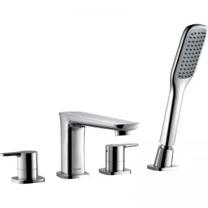 Flova Urban 4-Piece Bath Shower Mixer with Handset & Hose