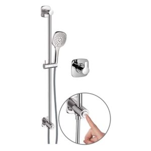Flova Urban Thermostatic Mixer with GoClick On/Off Control Slide Rail Kit