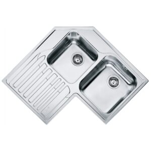 Franke Studio STX 621-E Inset Stainless Steel Corner Sink, Left Drainer