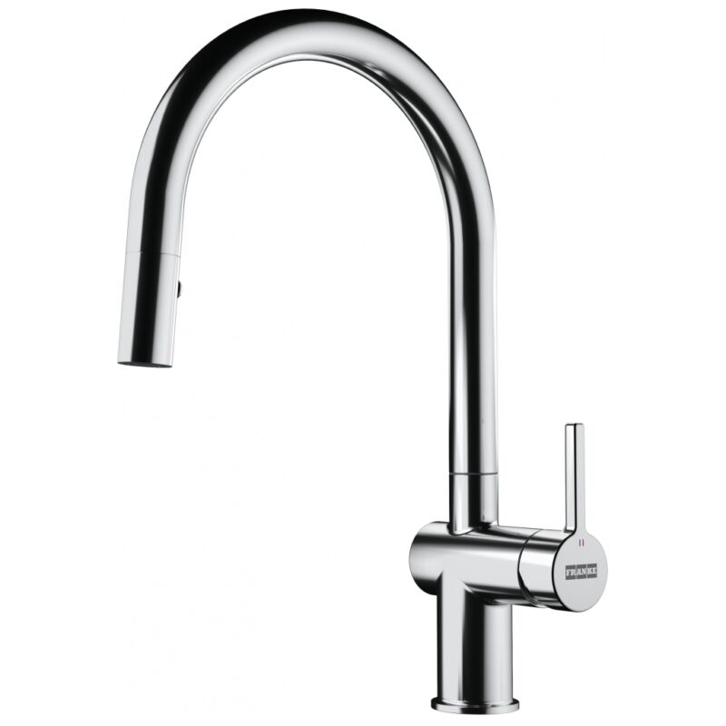 Franke Active J Spout Dual Spray Pull Down Tap Chrome