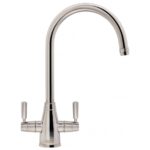 Franke Gloriana Twin Lever Sink Mixer Tap Polished Nickel