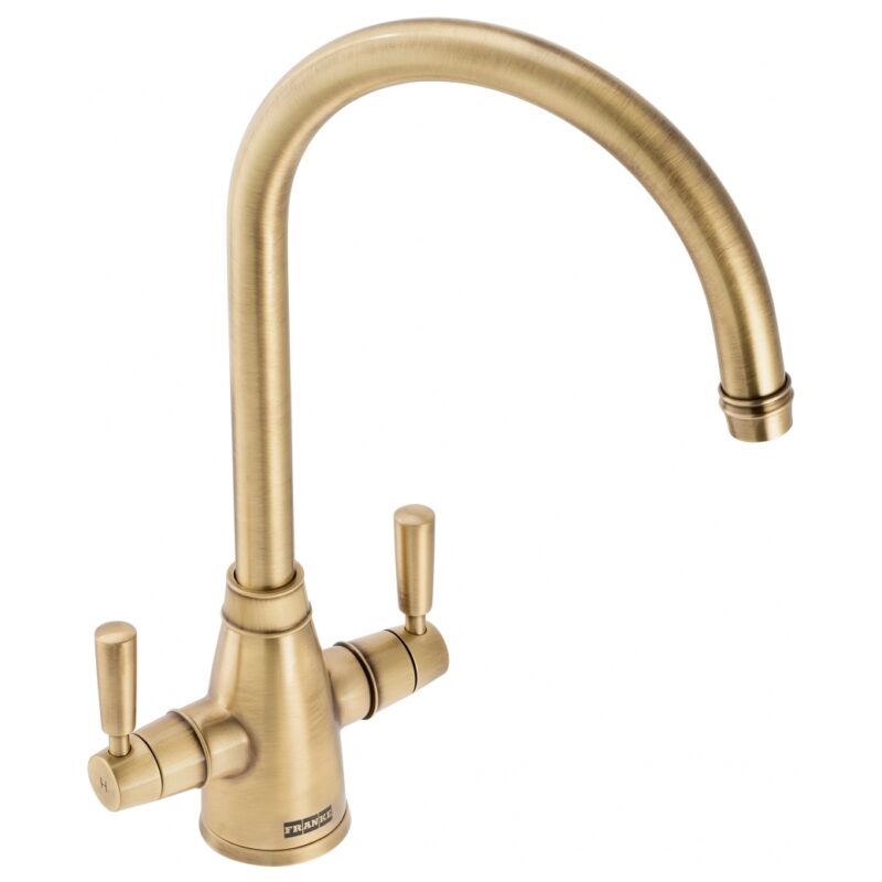 Franke Gloriana Twin Lever Sink Mixer Tap Brass