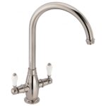 Franke Gloriana Twin Lever Sink Mixer Tap Polished Nickel