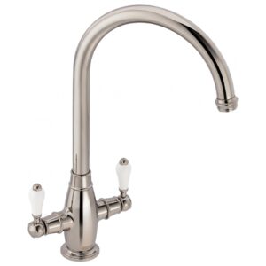 Franke Gloriana Twin Lever Sink Mixer Tap Polished Nickel