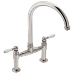 Franke Gloriana Bridge Lever Sink Mixer Tap Polished Nickel