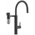 Franke Vital Capsule 3-in-1 J-Spout Filter Tap Matt Black/Decor Steel