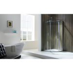 Aquaglass  Frameless 1000x800mm Offset Quadrant LH